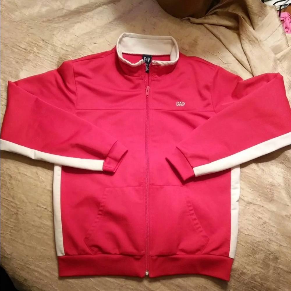 Boys GAP red zip up jacket size XL 14-16